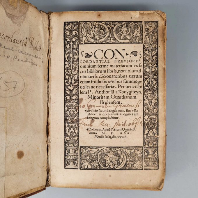 Los 36: KÖNIGSTEIN, Antonius à: Concordantiae breviores, omnium ferme matearium ex sacris Bibliorum libris