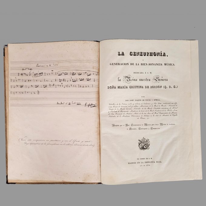Los 45: VIRUÉS Y SPINOLA, Josef Joaquin de: La Geneuphonía o Generacion de la Bien-Sonancia Música