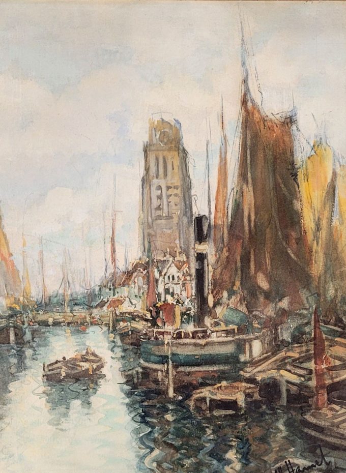 Los 83: HAMEL, Otto: Holländischer Hafen – Bild 2