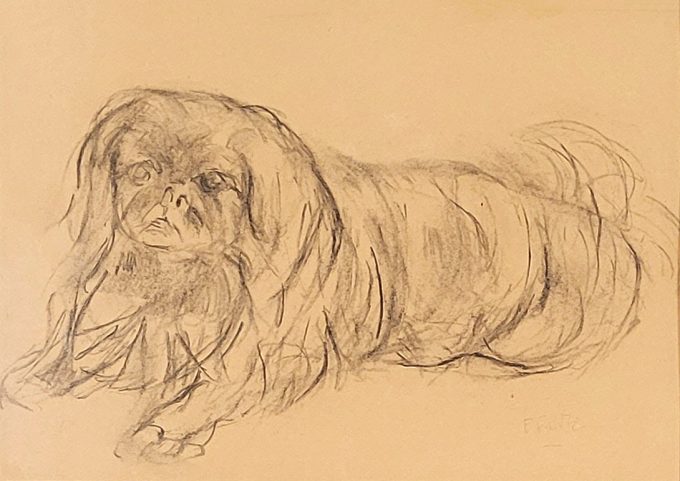Los 86: FRANZÖSISCHER MEISTER: Liegender Pekinese – Bild 2