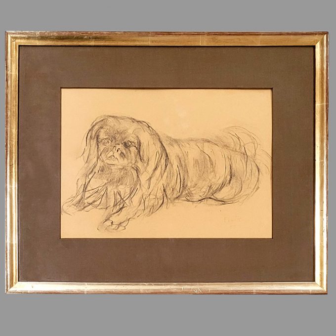 Los 86: FRANZÖSISCHER MEISTER: Liegender Pekinese