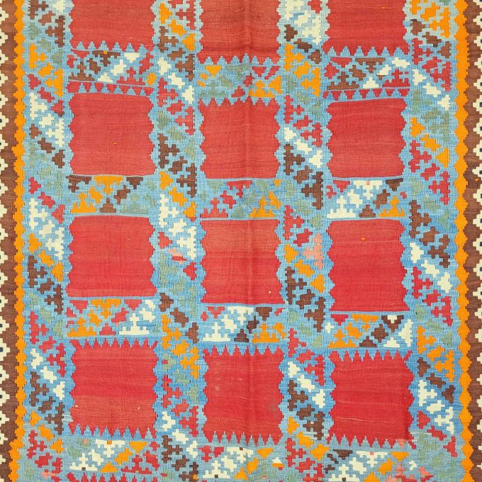 Los 866: Kelim Gabbeh, um 1940, 263 x 146 cm, Zustand C – Bild 3