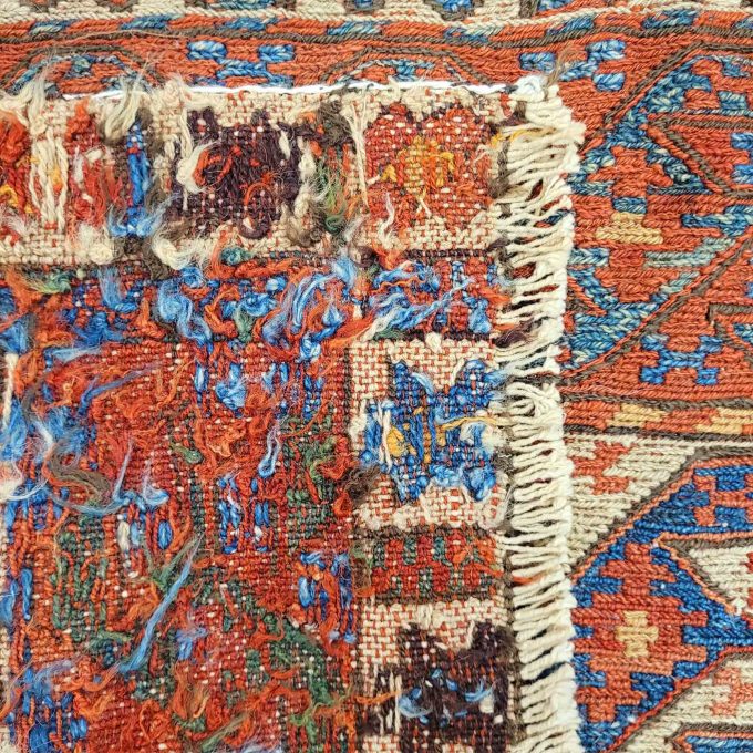 Los 892: Jomud / Sumakh, 19. Jh., 30 x 104 cm bzw. 48 x 108 cm, Zustand D – Bild 2