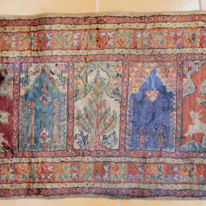 Los 901: Samarkand-Saff, um 1930, Seide, 195 x 60 cm, Zustand C – Bild 3