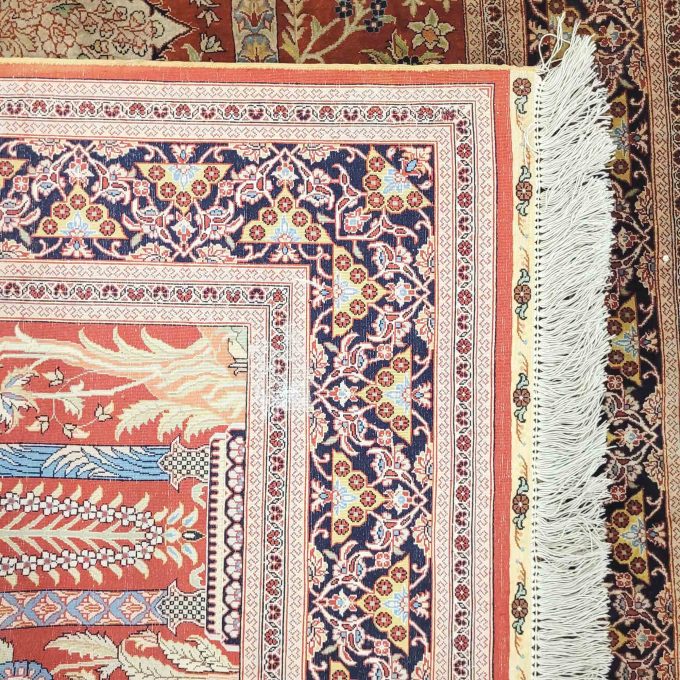 Los 904: Hereke, Seide, 178 x 123 cm, Zustand B/C – Bild 2