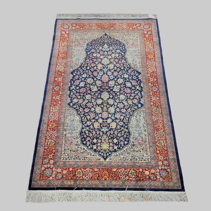 Los 909: Hereke, Seide, 20. Jh., 196 x 94 cm, Zustand B/C