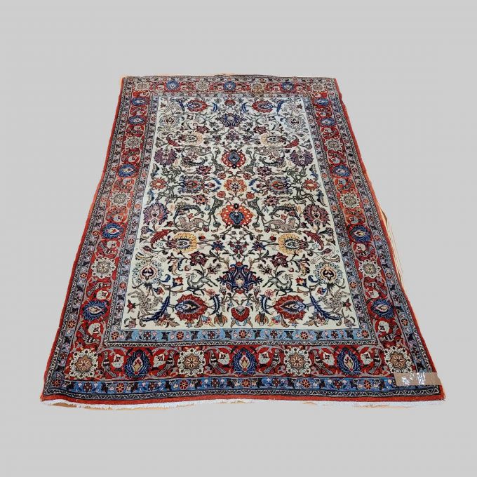 Los 913: Täbriz, um 1950, 222 x 136 cm, Zustand B/C (Flecken)