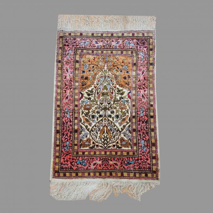 Los 927: Hereke, Seide, 20. Jh., 84 x 58 cm, Zustand B