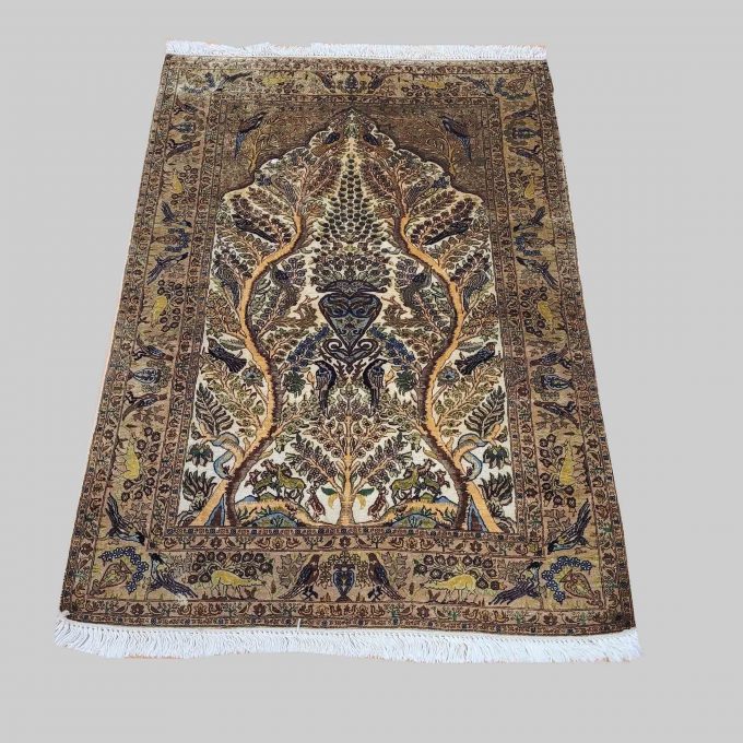 Los 931: Keshan, Seide, 20. Jh., 141 x 102 cm, Zustand B