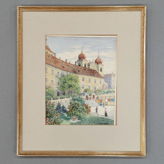 Los 106: KLINGSBÖGL, Hermann: Ansicht auf das Wiener Dominikanerkloster