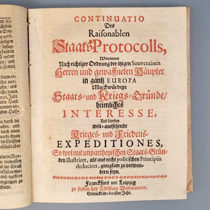 Los 12: Sammelband mit drei Schriften von 1685-86 zur europäischen Geschichte des 17. Jahrhunderts – Bild 2