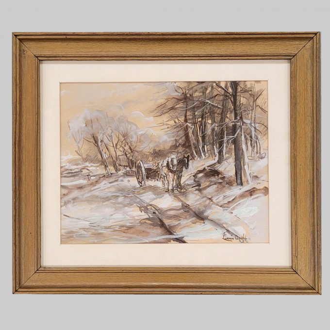Los 122: APOL, Louis: Fuhrwerk im Winterwald