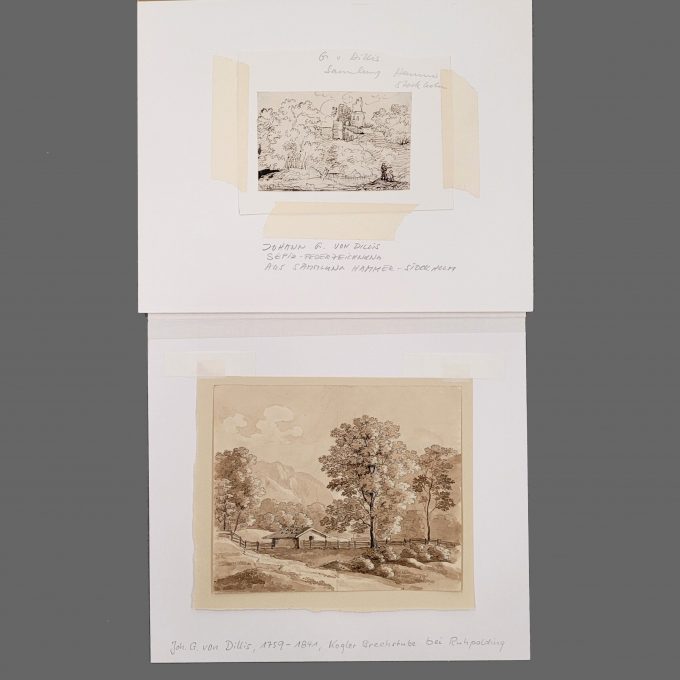 Los 129: DILLIS, Johann Georg von: Ruinenansicht / Ruhpolding – Bild 3