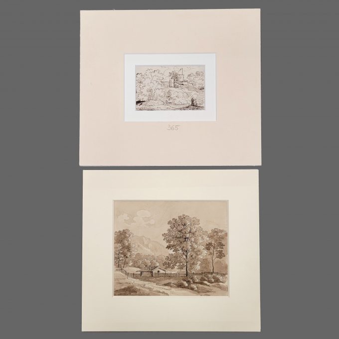 Los 129: DILLIS, Johann Georg von: Ruinenansicht / Ruhpolding