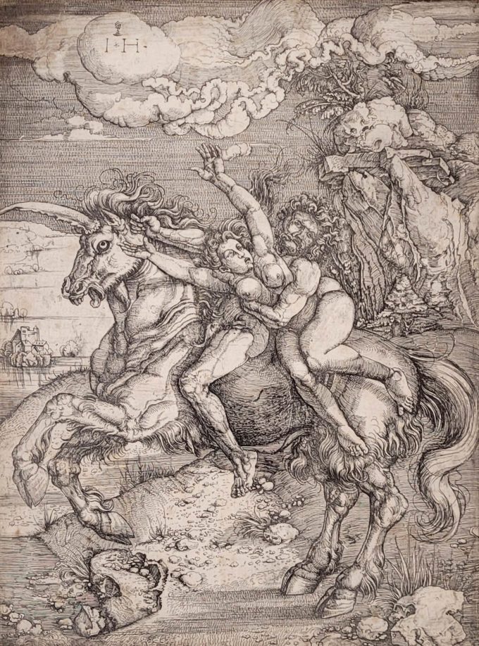 Los 147: HOPFER, Hieronymus: Die Entführung auf dem Einhorn – Bild 2