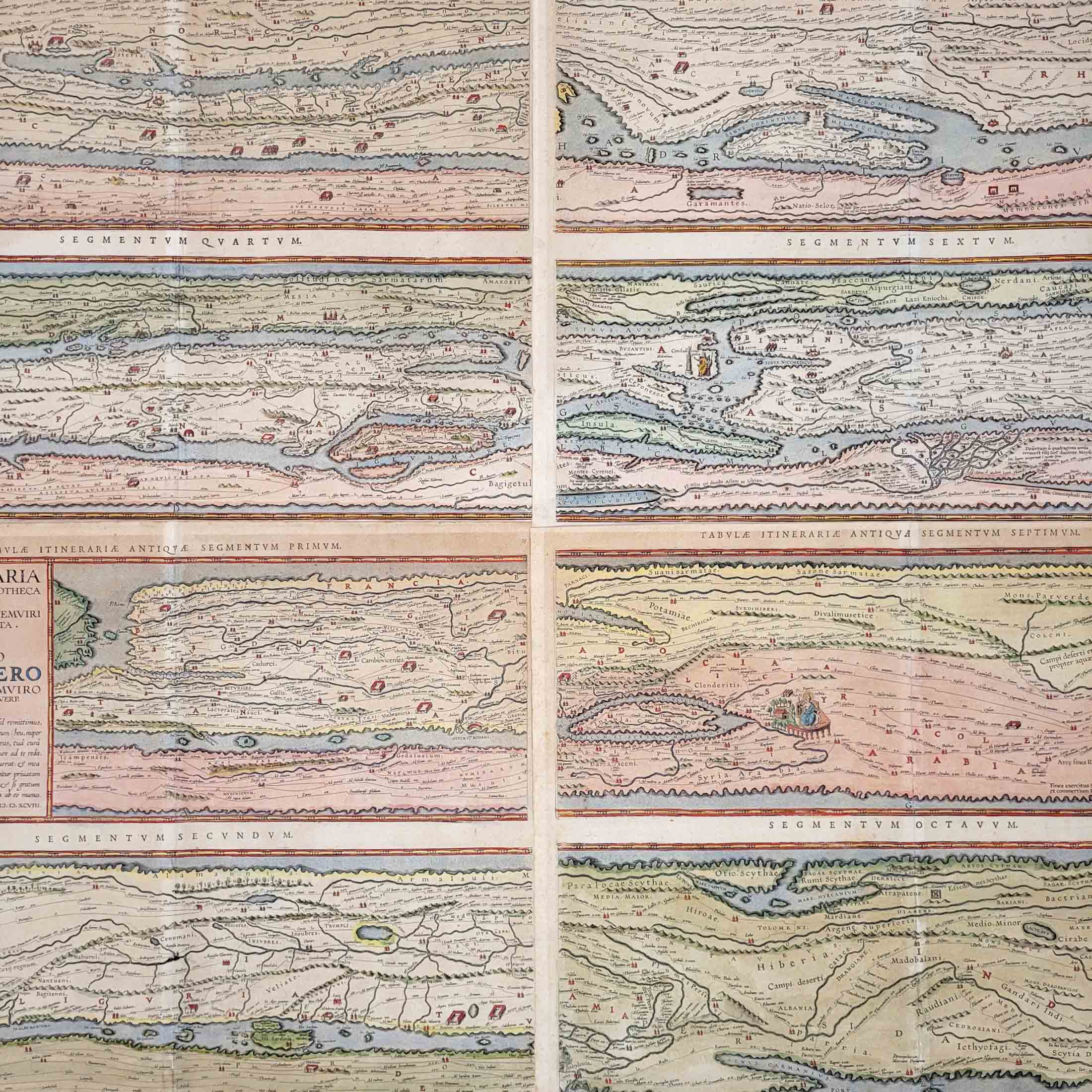 Los 150: ORTELIUS, Abraham: Tabula itineraria ex illustri Peutingerorum Bibliotheca quae Augusta Vindel. Est. Beneficio Marci Velseri septemviri Augustani in lucem edita – Bild 3