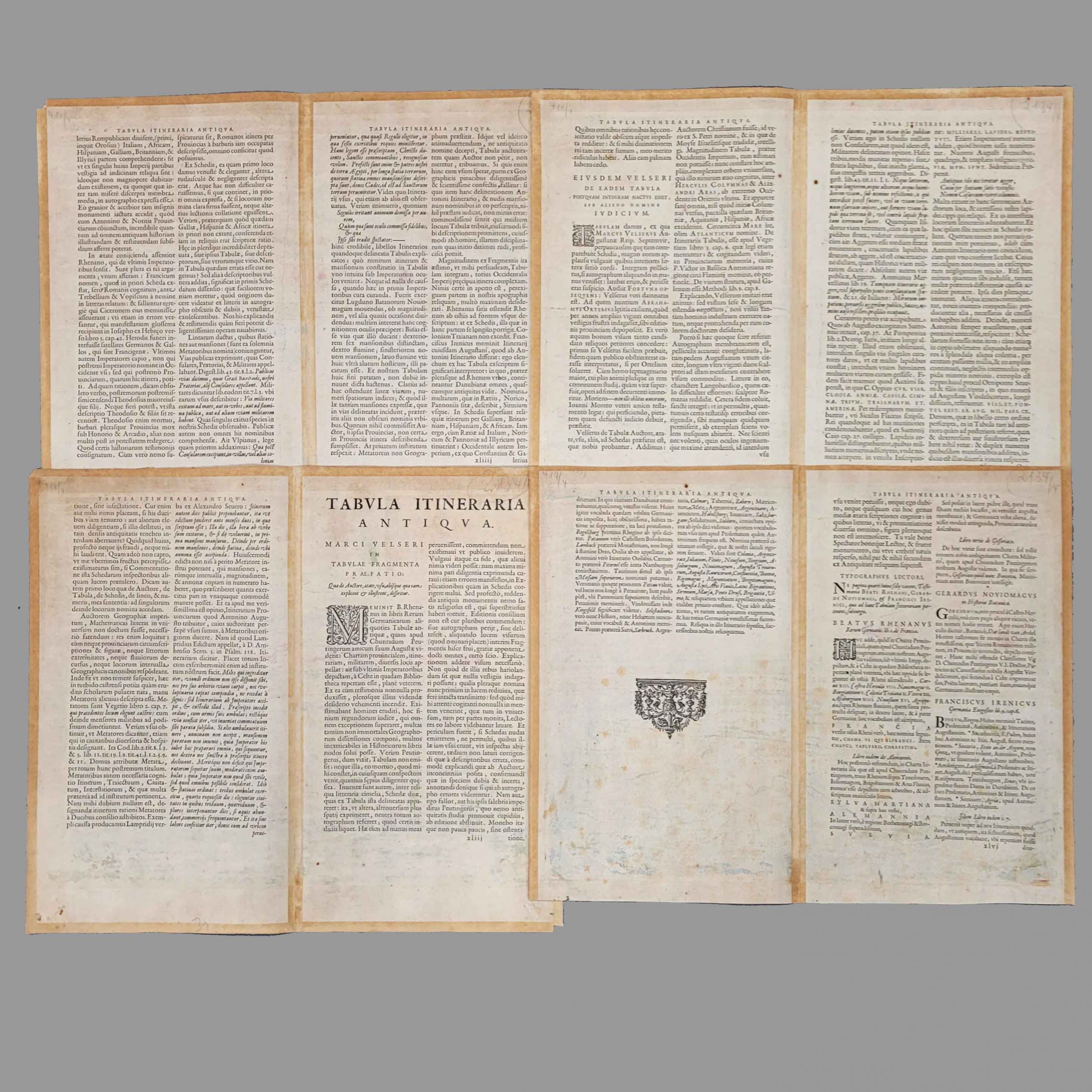 Los 150: ORTELIUS, Abraham: Tabula itineraria ex illustri Peutingerorum Bibliotheca quae Augusta Vindel. Est. Beneficio Marci Velseri septemviri Augustani in lucem edita – Bild 5