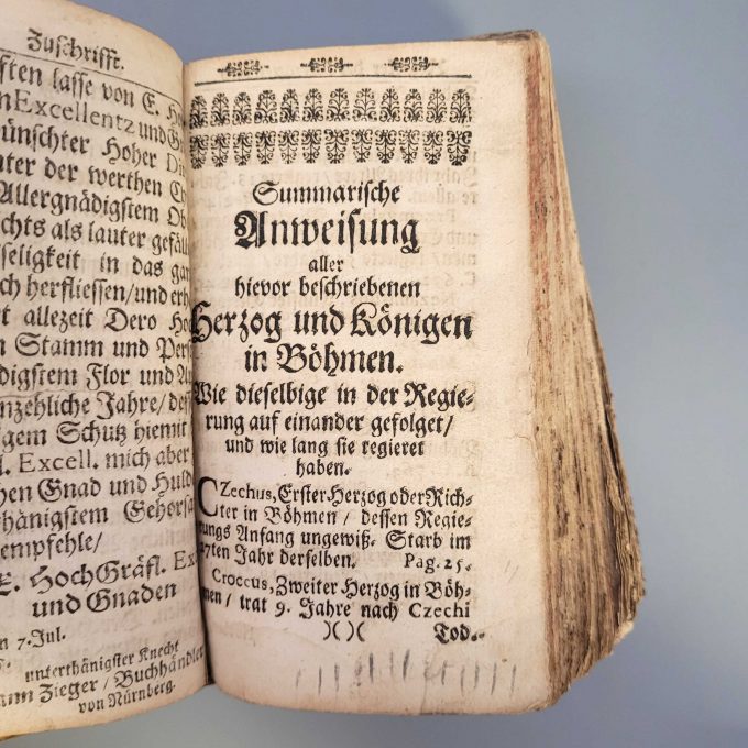 Los 21: BEER, Johann Christoph: Kurtz=gefasste Lebens=Beschreibung aller Hertzogen und Könige in Böhmen<br>von Czech an biß auf heutiges Tages regierenden Leopold I : Samt derselben nach dem Leben gestalteten Bildnisse… – Bild 3