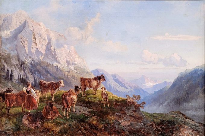 Los 328: VOLTZ, Ludwig: Sennerin mit dem Vieh auf der Alm – Bild 2