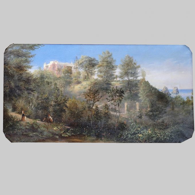 Los 341: FLAMM, Albert: Ansicht auf eine Villa auf Capri – Bild 2