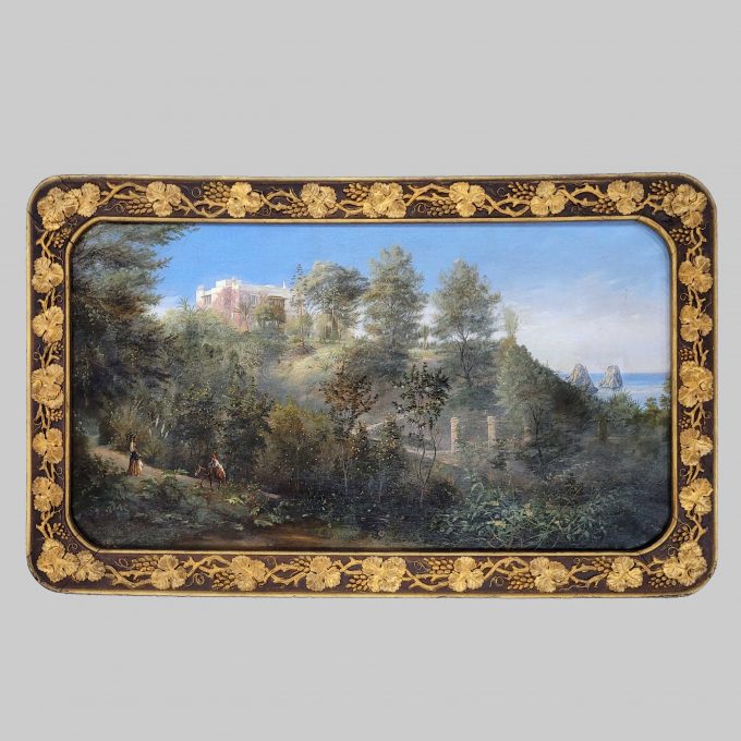 Los 341: FLAMM, Albert: Ansicht auf eine Villa auf Capri