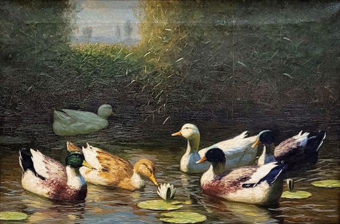 Los 378: MESMER, Gustav: Enten auf dem Teich – Bild 2
