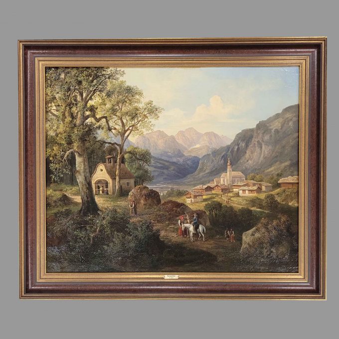 Los 381: DEUTSCHER MEISTER: Alpendorf mit Kirche