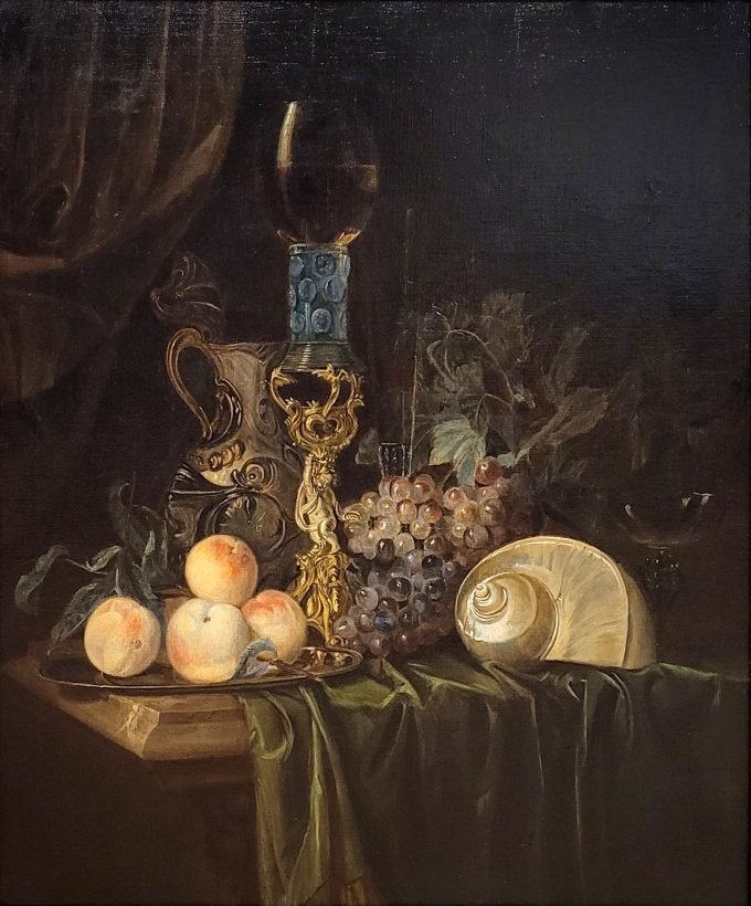 Los 383: SCHIEBECK, Wilhelm August: Früchtestilleben mit Pokal und Nautilus – Bild 2