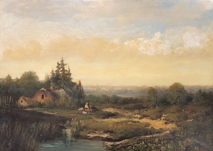 Los 395: RYKELYKHUISEN, J.: Landschaft mit Rastenden – Bild 2
