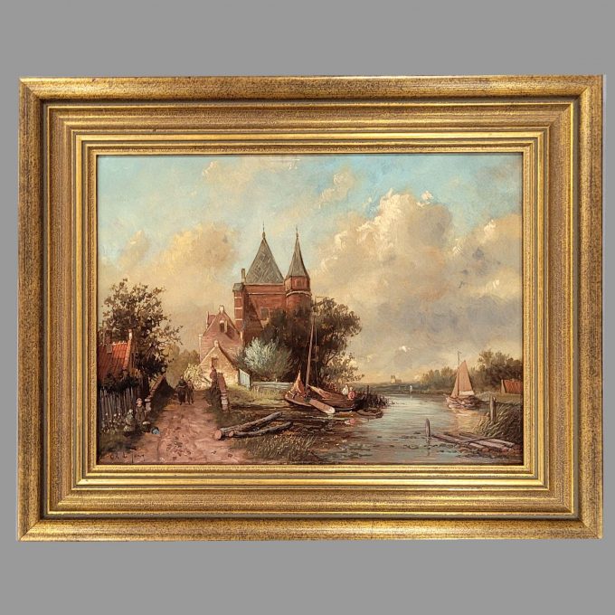 Los 404: DE JONG, Oene Romkes: Torbau an einer Gracht