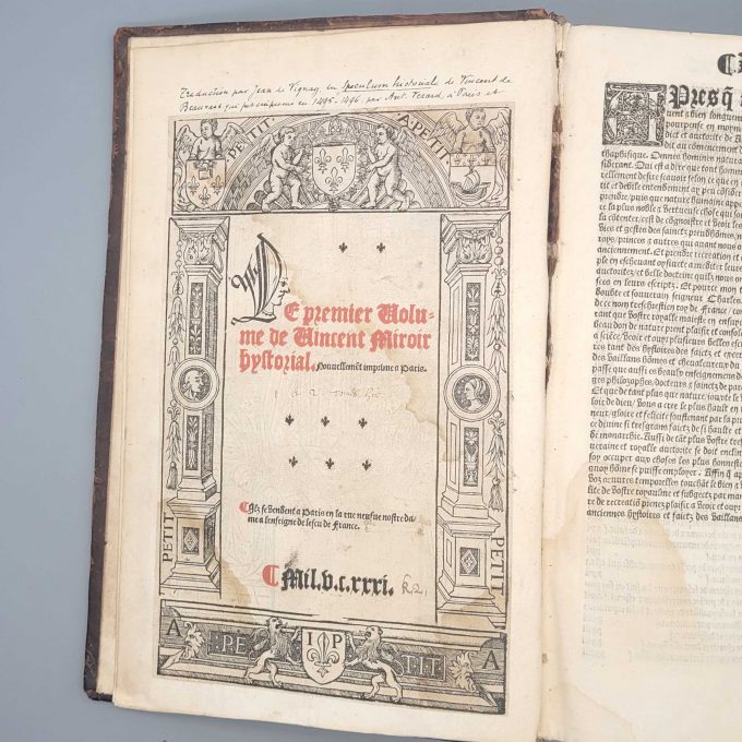 Los 59: BEAUVAIS, Vincent de: Le Premier volume de Vincent Miroir hystorial