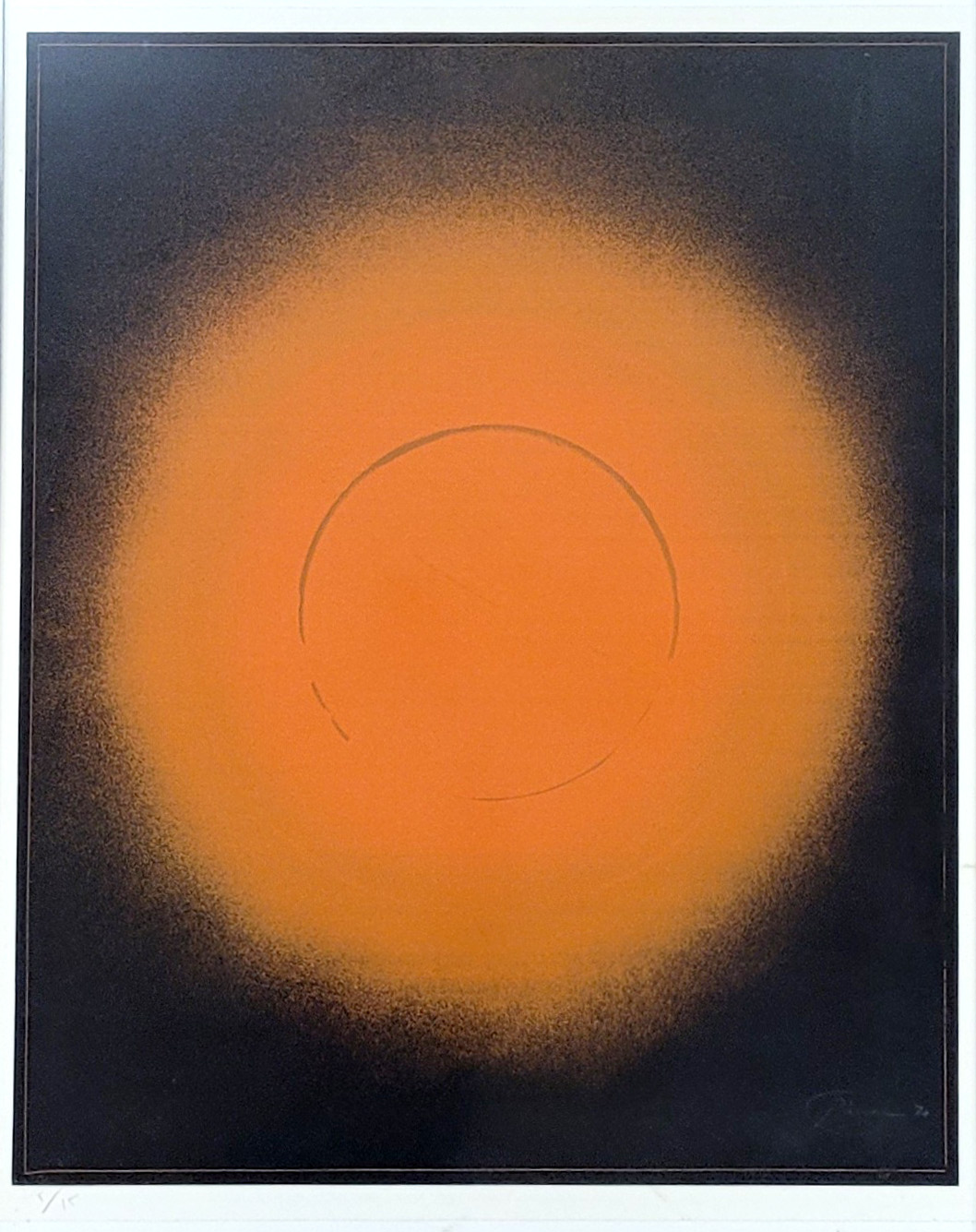 Los 615: PIENE, Otto: Rote Sonne auf Schwarz – Bild 2