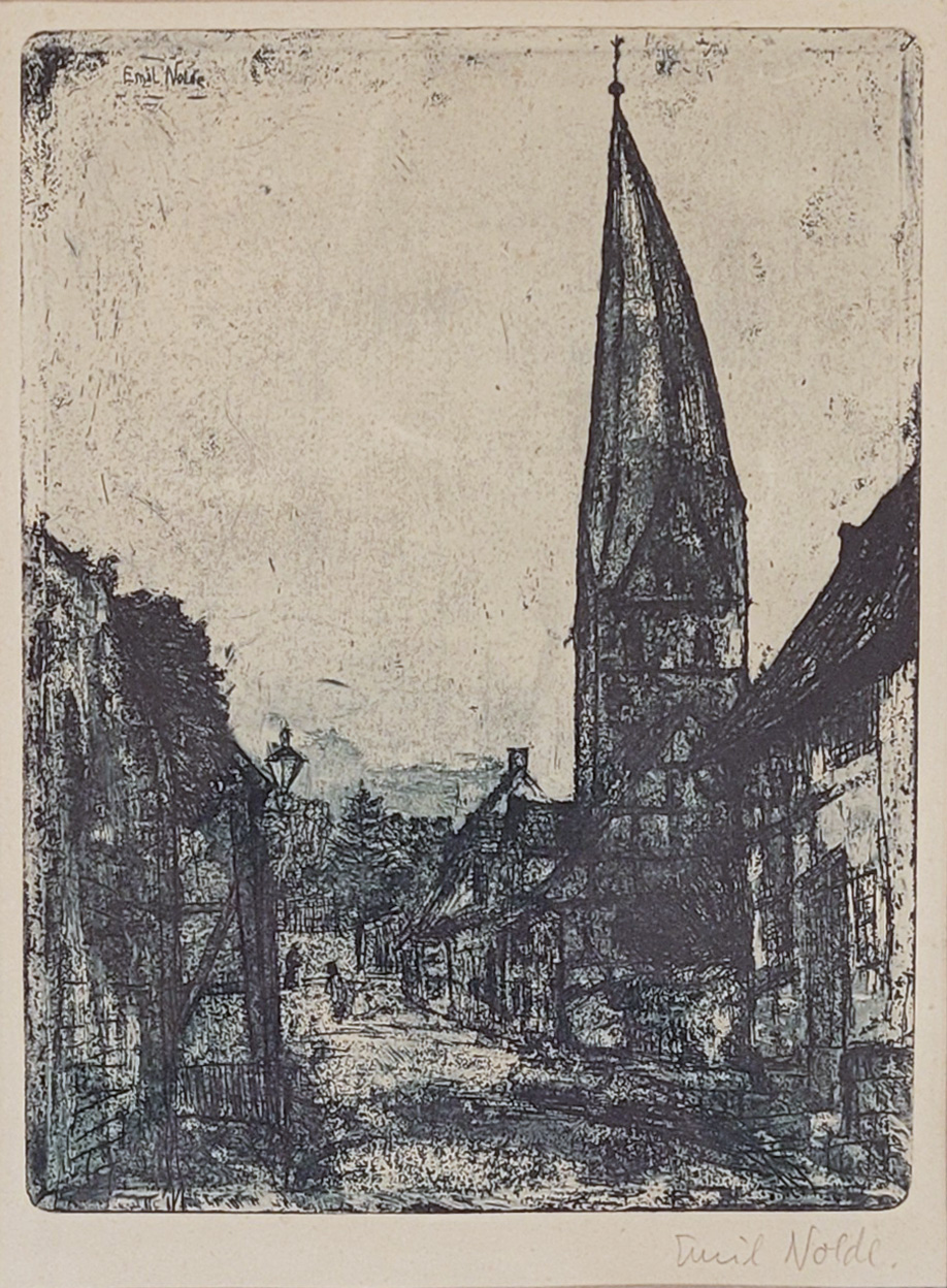 Los 676: NOLDE, Emil: Schiefer Turm in Soest – Bild 2