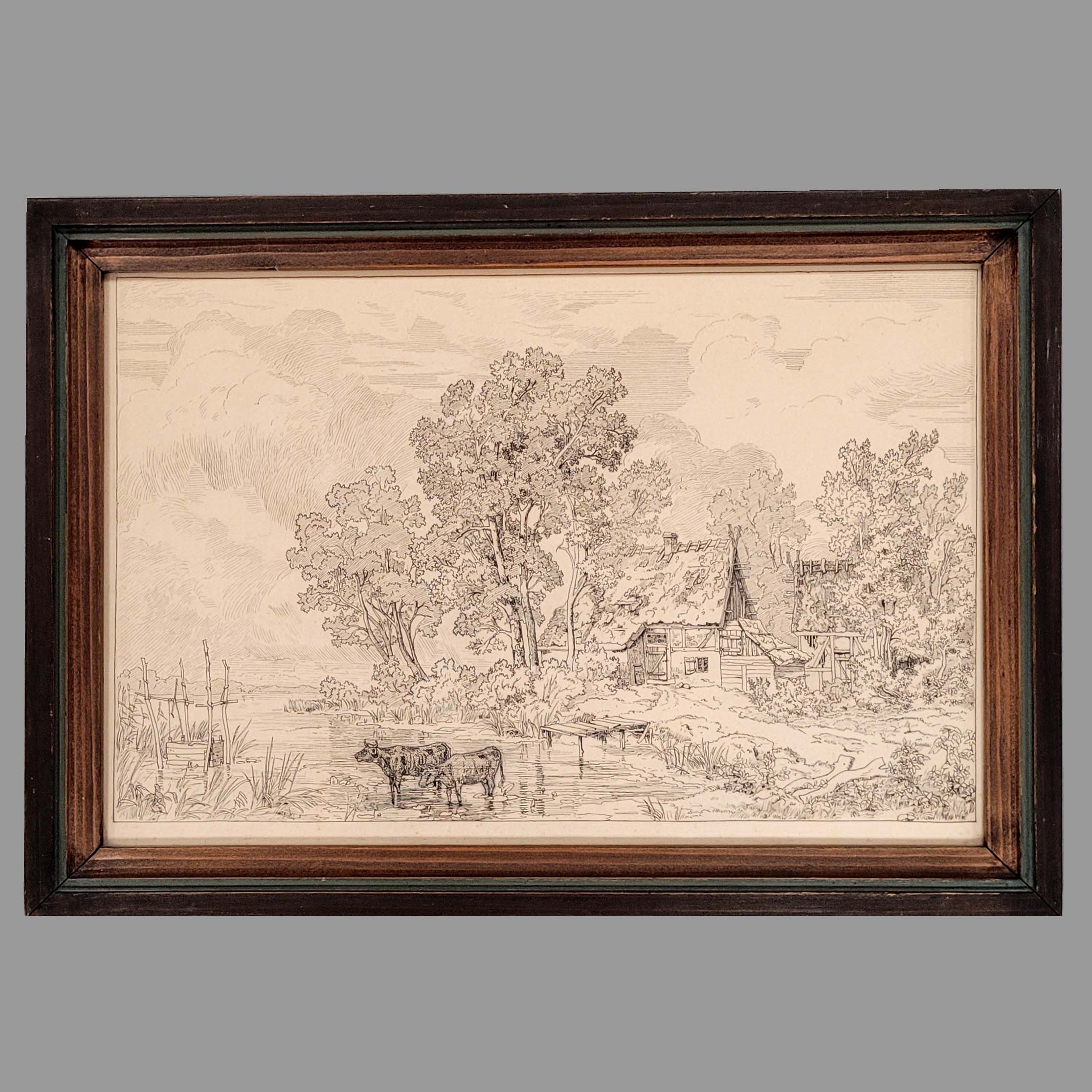 Los 79: HAGEMEISTER, Karl: Altes Gehöft am Fluss