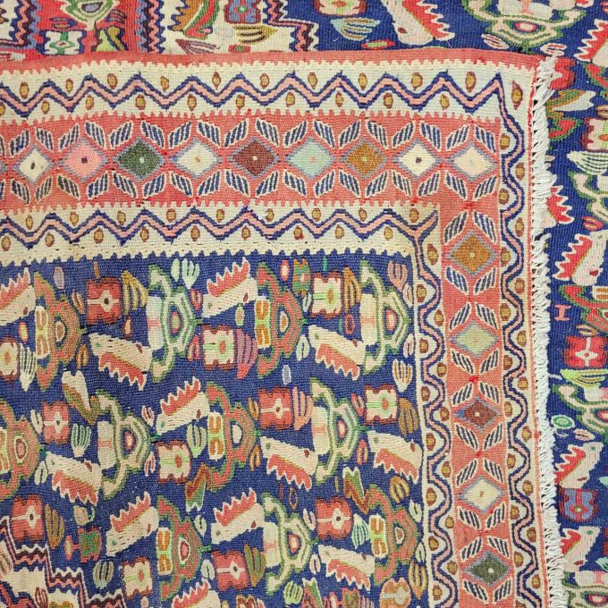 Los 926: Zwei Senne-Kelim, um 1950, 245 x 145 cm, 150 x 135 cm, Zustand B/C – Bild 4