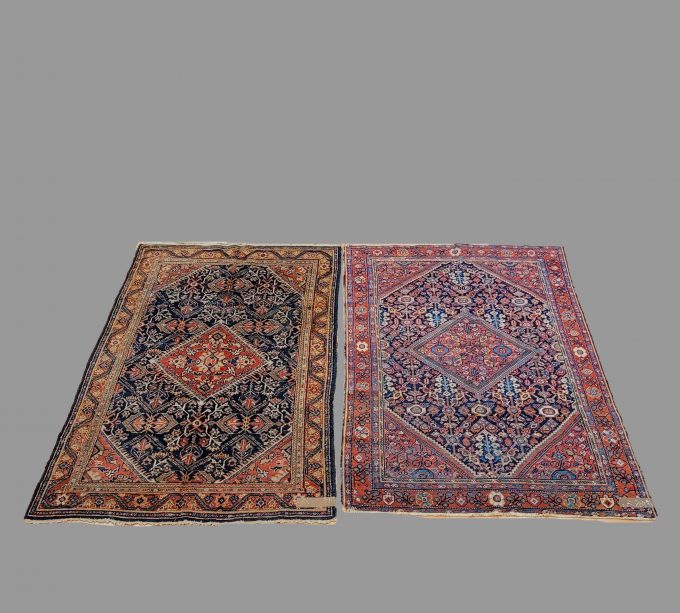 Los 929: Zwei Mahal, um 1920, 200 x 130 bzw. 198 x 132 cm, Zustand C