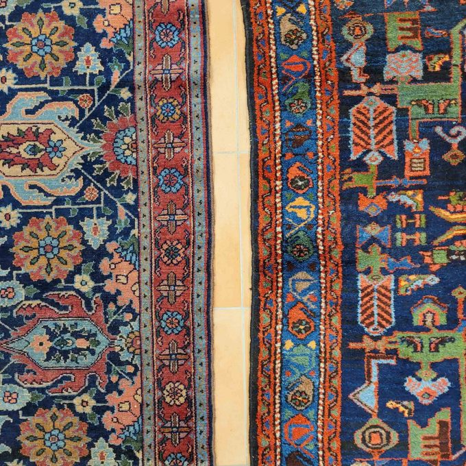 Los 951: Zwei Hamadan, um 1910, 175 x 104 cm bzw. 143 x 94 cm, Zustand C/D – Bild 4