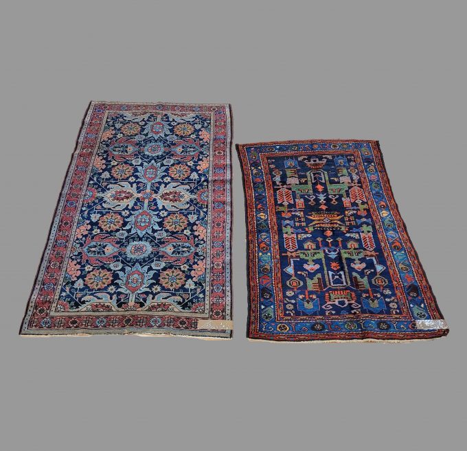 Los 951: Zwei Hamadan, um 1910, 175 x 104 cm bzw. 143 x 94 cm, Zustand C/D