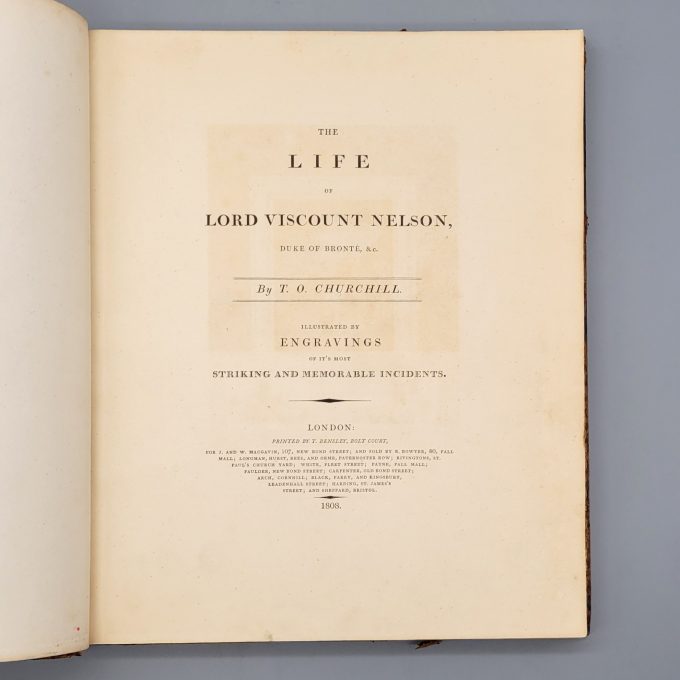 Los 10: CHURCHILL, T.O.: The life of Lord Viscount Nelson Duke of Bronté & c.