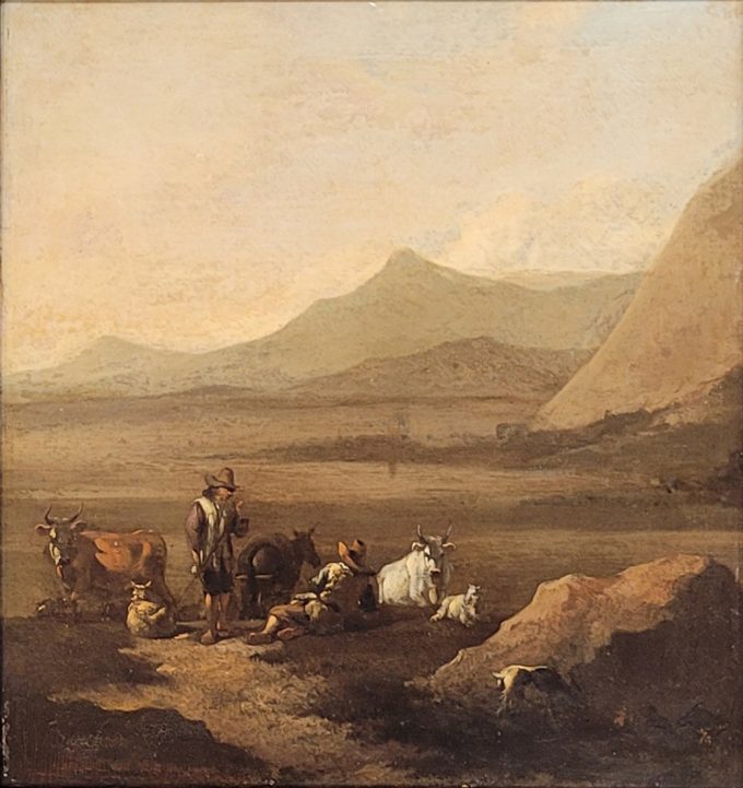 Los 138: BERCHEM, Nicolaes: Rastende Hirten in südländischer Landschaft – Bild 2