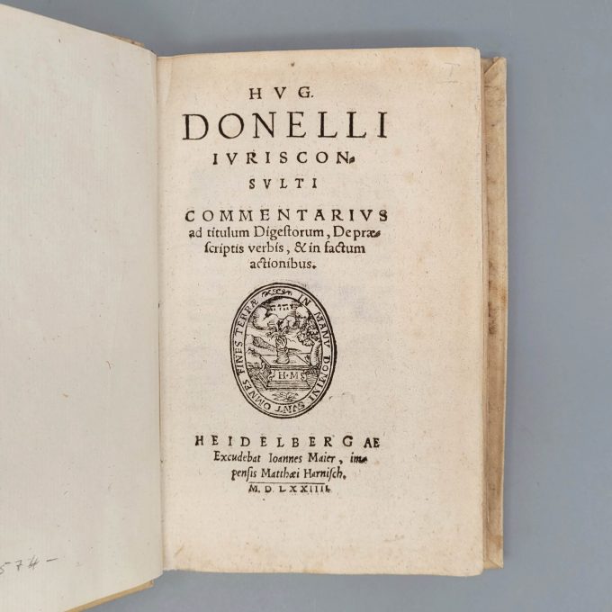 Los 15: DONEAU, Hugues: Hug. Donelli iurisconsulti commentarius