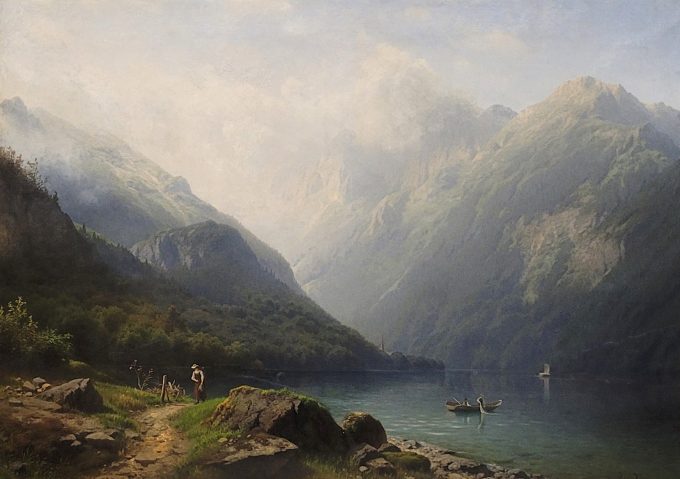 Los 155: JANSEN, Joseph: Gebirgssee (Vierwaldstättersee?) – Bild 2