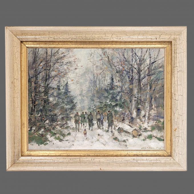 Los 164: KÖHLER, Fritz: Jäger im Winterwald