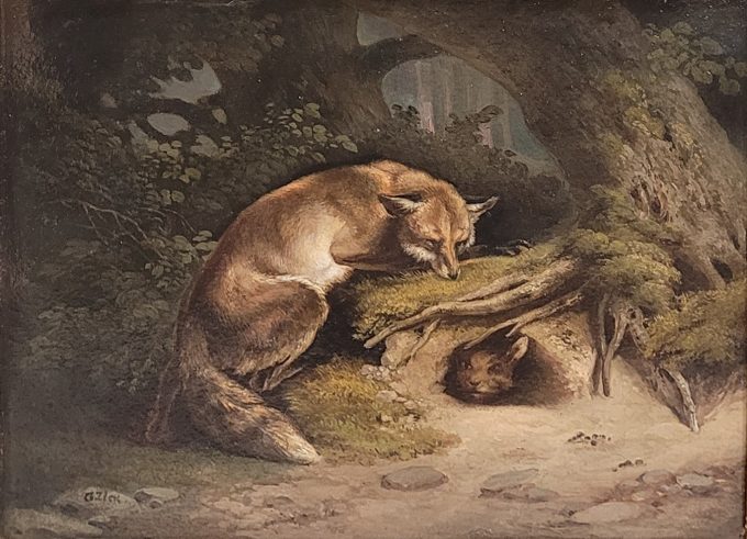 Los 166: ZICK, Gustav: Fuchs und Füchsin / Fuchs mit Beute und Jungen – Bild 3