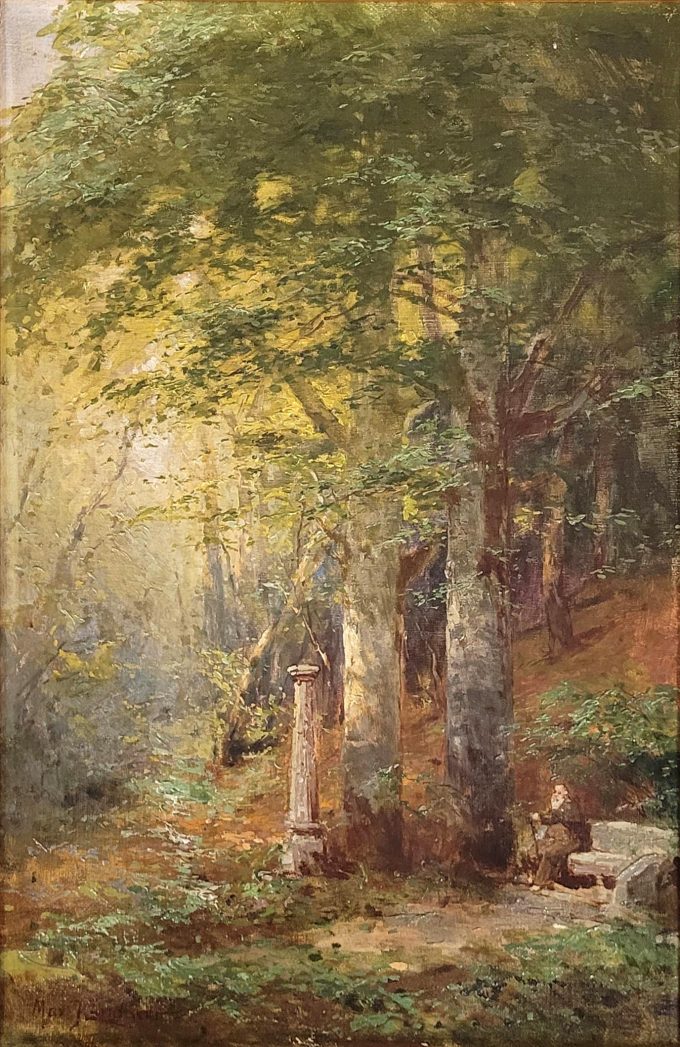 Los 181: KÜRSCHNER, Max: Mönch in Waldlandschaft – Bild 2