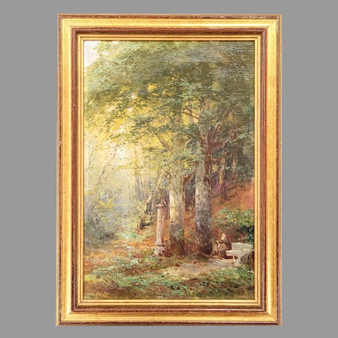 Los 181: KÜRSCHNER, Max: Mönch in Waldlandschaft