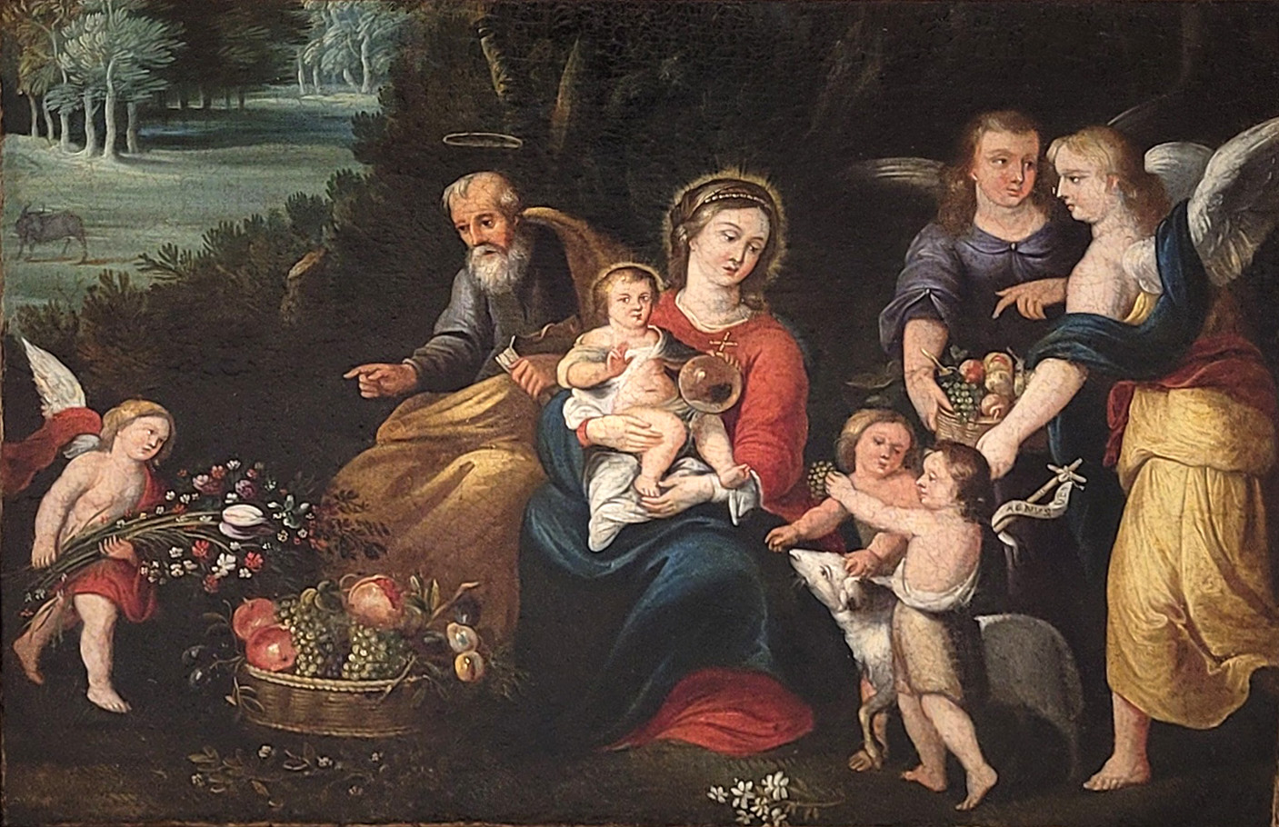 Los 191: STALBEMT, Adriaen van: Die Heilige Familie mit Engeln in einer Waldlandschaft (Ruhe auf der Flucht) – Bild 2