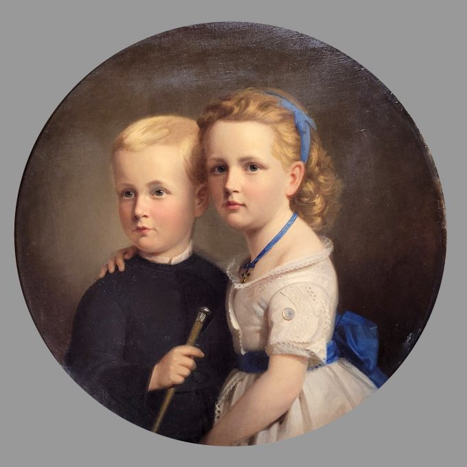 Los 206: RADTKE, Eduard Leopold: Kinderdoppelporträt (Otto und Hedwig von Henning) – Bild 2