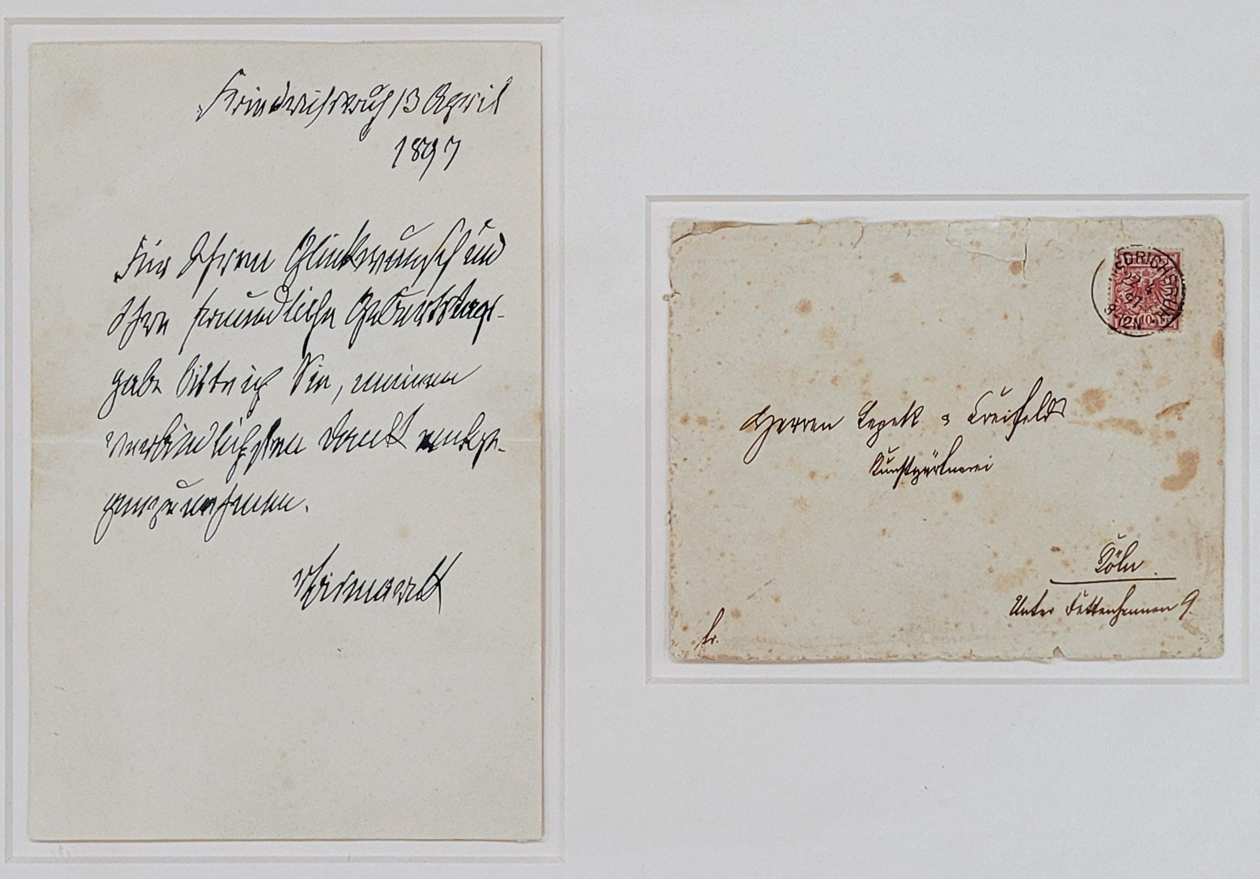 Los 36: Brief von Otto Fürst von Bismarck – Bild 2