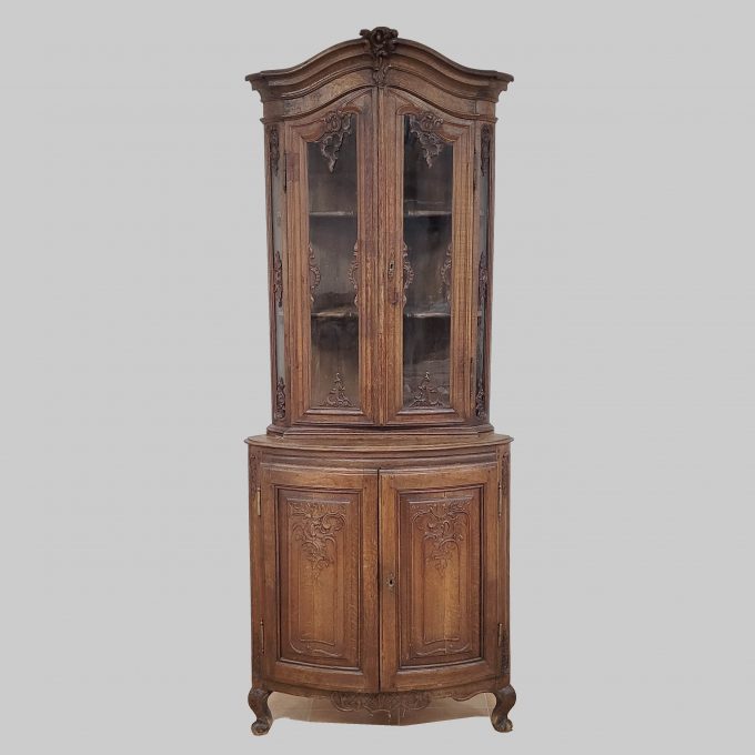 Los 364: Eckvitrinenaufsatzschrank